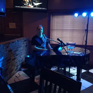 Jim Lockwood on the piano.