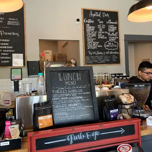 a man at the counter