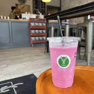 Dragon berry smoothie w protein!