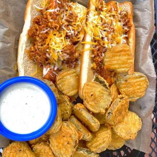 Chili Cheese Veggie Dogs