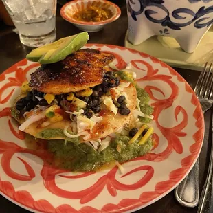Honey &amp; Sambal Salmon Tostada