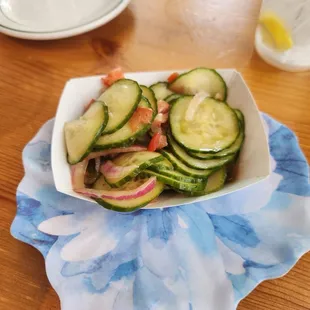 Cucumber and tomato salad