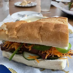 Pork belly bahn mi, very good