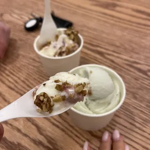 Summerberry pie and Key lime pie