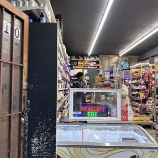 Dirty employee looking at young girls making inappropriate comments and very unhygienic