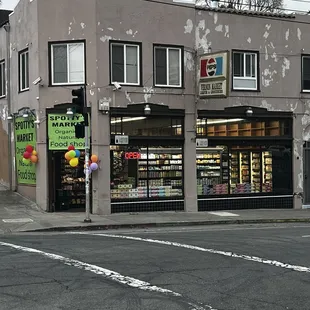 an empty street corner