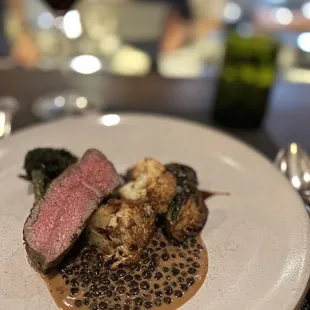a plate of food on a table