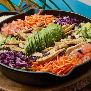 Spring salads with chicken