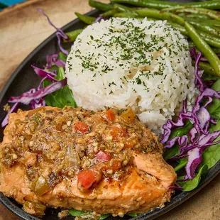 SLE Salmon rice vegetables