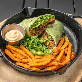 BBQ Plant-Based Vegan Steak/ Rice String Bean Avocado