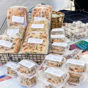 a variety of baked goods
