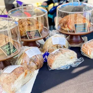 a variety of breads and pastries