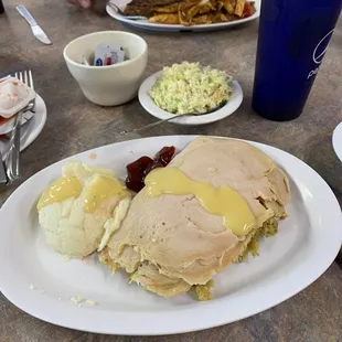 Roast Turkey and meatloaf dinners.