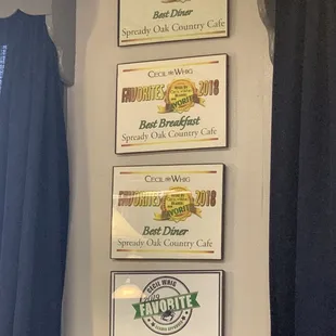 Awards from the Cecil  whig , the local paper.