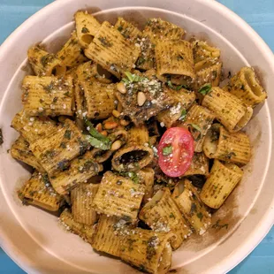 Mezze Rigate with Fresh Pesto