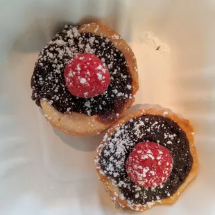 Chocolate Raspberry Tarts.