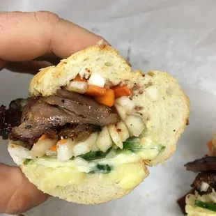 Pork belly Bahn mi, was just OK.