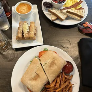 Stone Ground Cheese Grit Fries Plate  eggplant San which and sprig breakfast gluten free