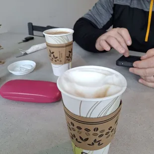 Coffee and cappuccino