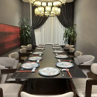 Private dining room with 14 seats