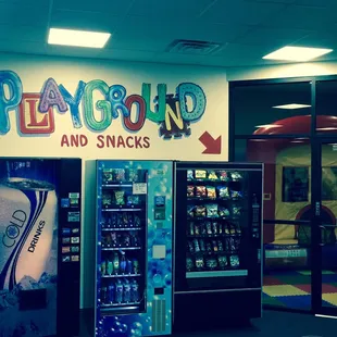 Vending next to enclosed play area