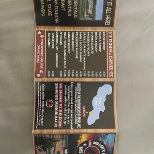 7/4/22 Miller&apos;s Landing Resort - Dining Menu