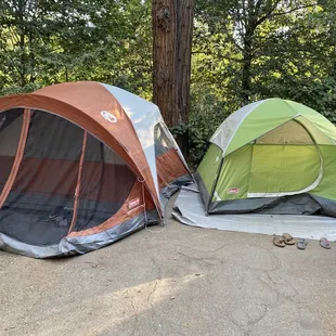 8.1.20- campsite #61. All campsites at Spring Cove need a canopy for shade. Partial shade only. Way too hot without the canopy!