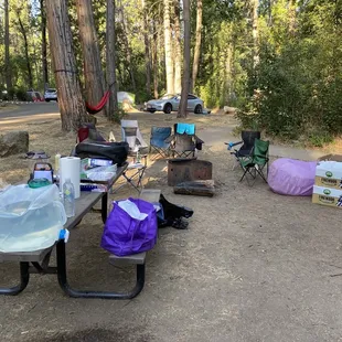 8.1.20- campsite #61. All campsites at Spring Cove need a canopy for shade. Partial shade only. Way too hot without the canopy!