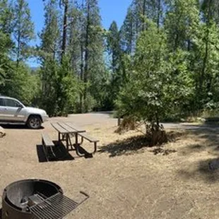 8.1.20- campsite #61. All campsites at Spring Cove need a canopy for shade. All the campsite are small.