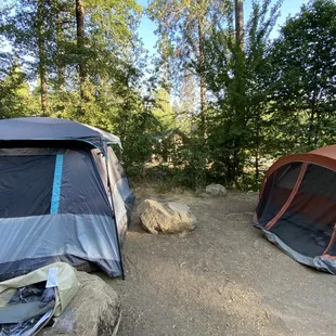 8.1.20- campsite #61. All campsites at Spring Cove need a canopy for shade. Partial shade only. Way too hot without the canopy!