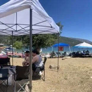 Lake is pretty close by the campsite #61