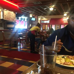 This is what the staff was doing when we were asking for bread.