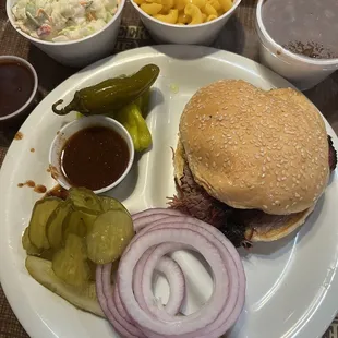 Brisket Plate with 2 Homestyle Sides