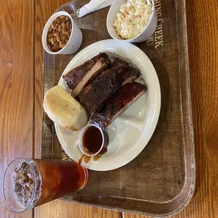 Ribs lunch platter