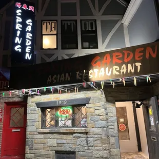 the front of the restaurant