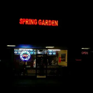 the front of the restaurant