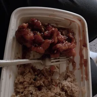 Roast Pork Fried Rice General Tso 's Chicken