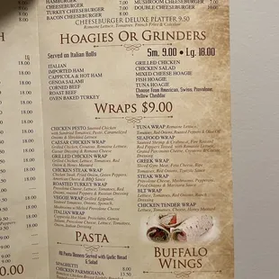 Menu 3 (as of 10/1/22)