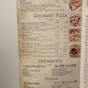 Menu 1 (as of 10/1/22)