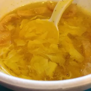 Egg drop soup was good! I was alone and mmmm'ing to myself!
