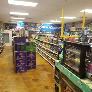 the inside of a grocery store