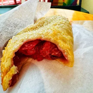 This thing right here!......"Cherry Pie Turnover".....loaded with cherries &amp; sooooo good!!