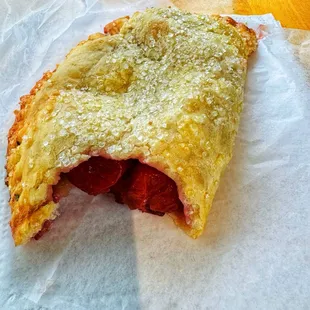 This thing right here!......"Cherry Pie Turnover".....loaded with cherries and sooooo good!!