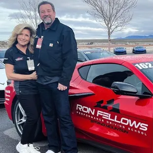 Standing next to my Ron Fellows C8 school car! Hubby was in the Z06 class!