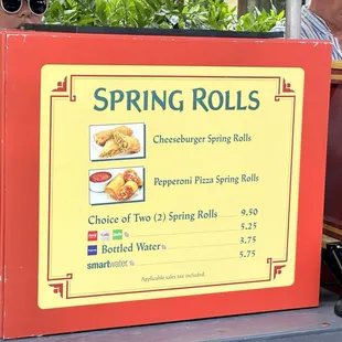 Menu May 2024. Spring rolls are not disney dining plan snack eligible. They are only adult Meal credit eligible includes a drink.