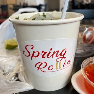 Small cup of Pho hit the spot!! Not to shabby for a "fast"Pho! The staff was amazing,super helpful the place was super clean!!