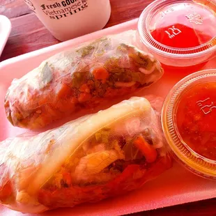 Chicken spring rolls