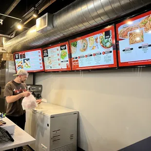 Ordering is easy with these menus!