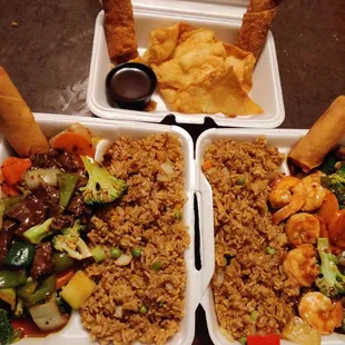 a variety of food items