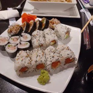 Sushi. Buy one roll, get another half price special.